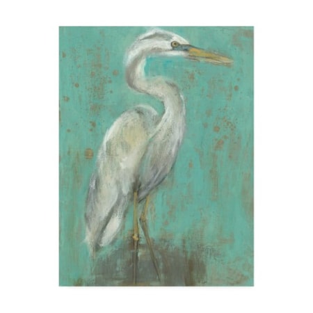 Jennifer Goldberger 'Sea Spray Heron I' Canvas Art,14x19